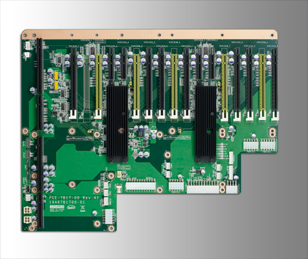 17-Slot Server Grade Backplane with Gen 3 PCIe x8, PCIe x4